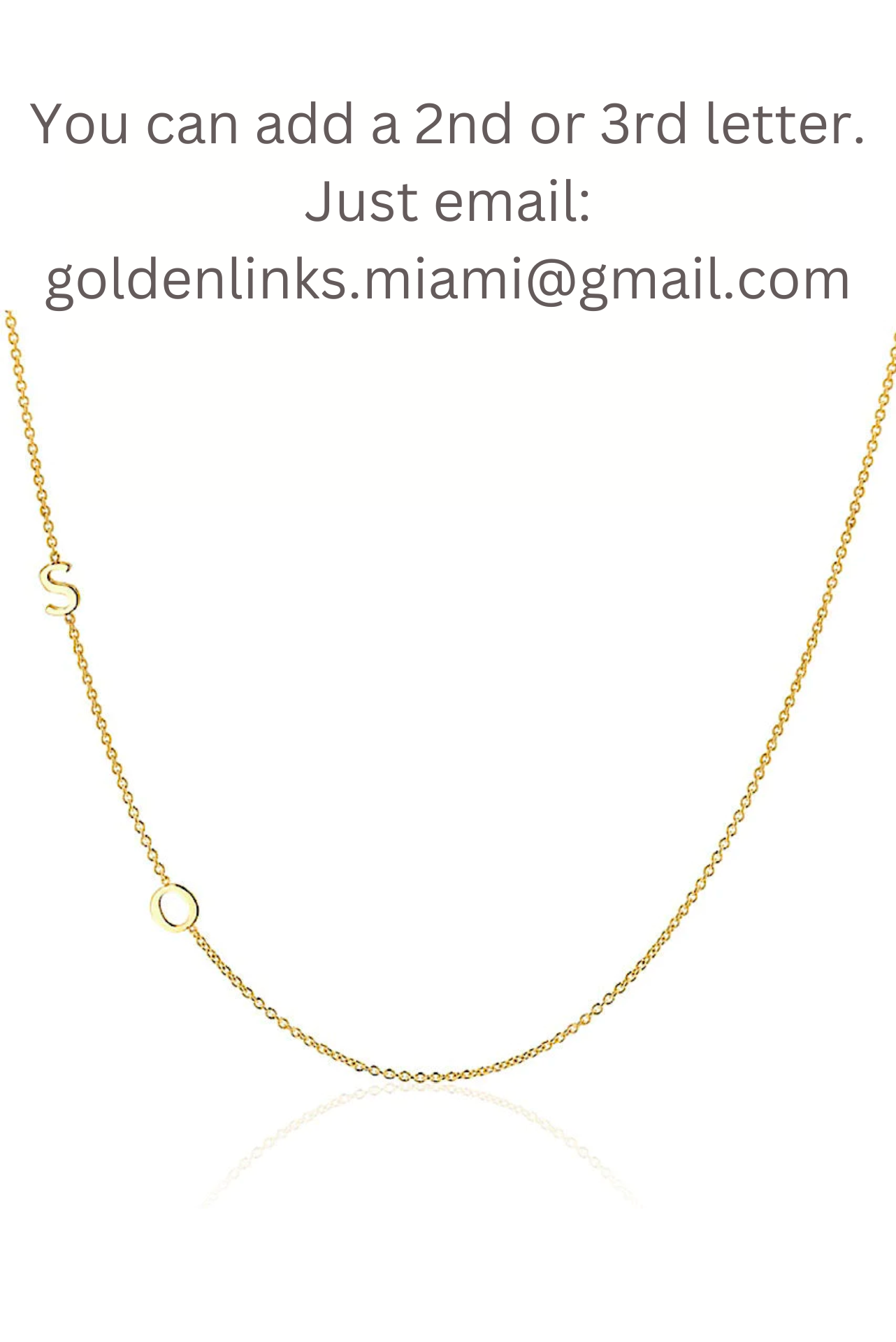 14k Dainty Sideways Initial Necklace