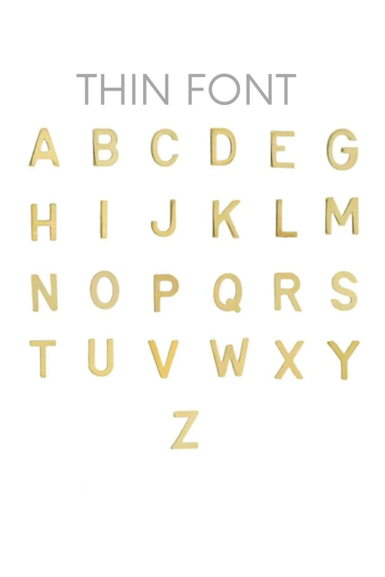 14k Dainty Center Initial Necklace