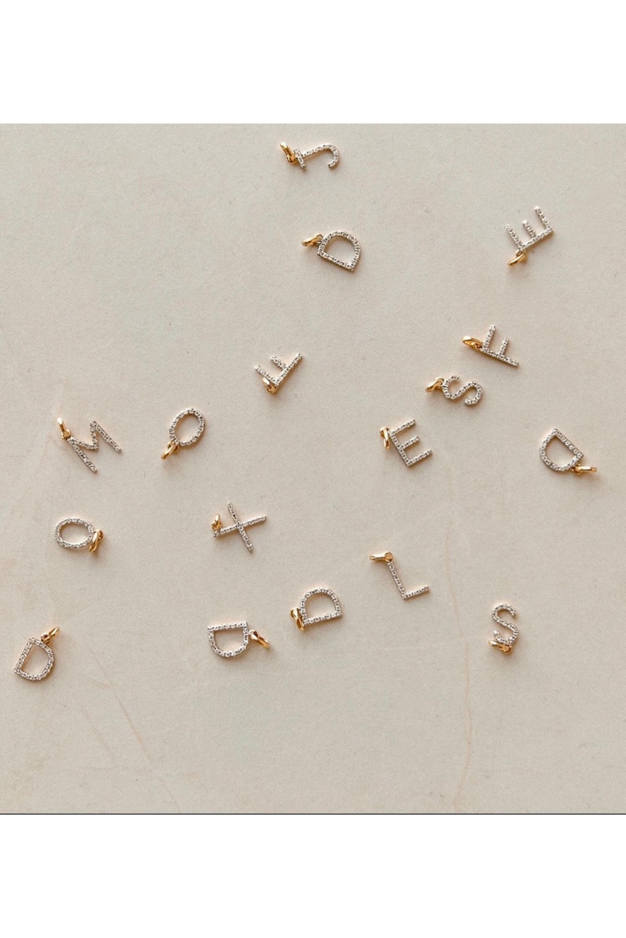 14k Diamond Initial Necklace