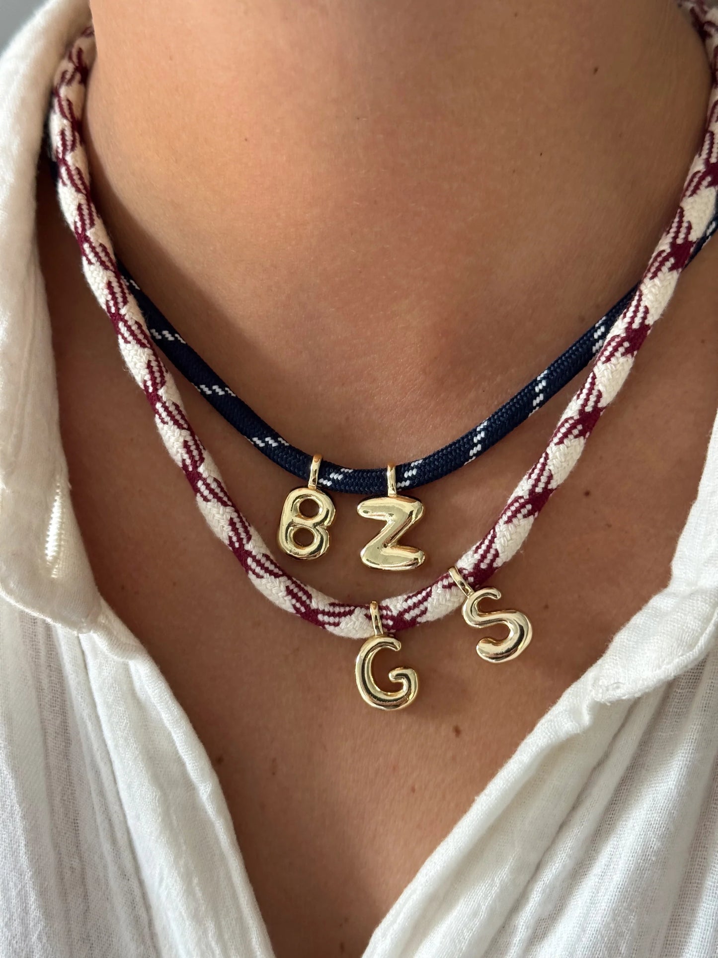 Initial on Paracord Necklace