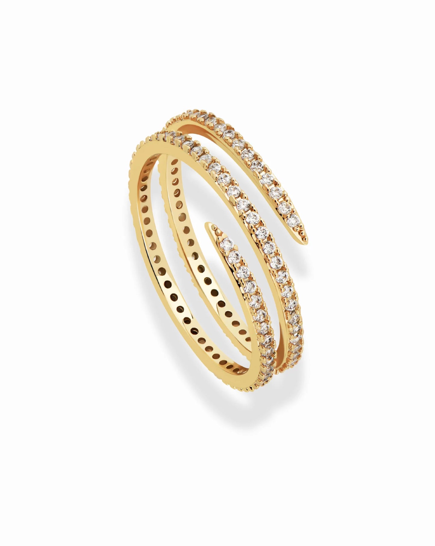 Pave Spiral Ring